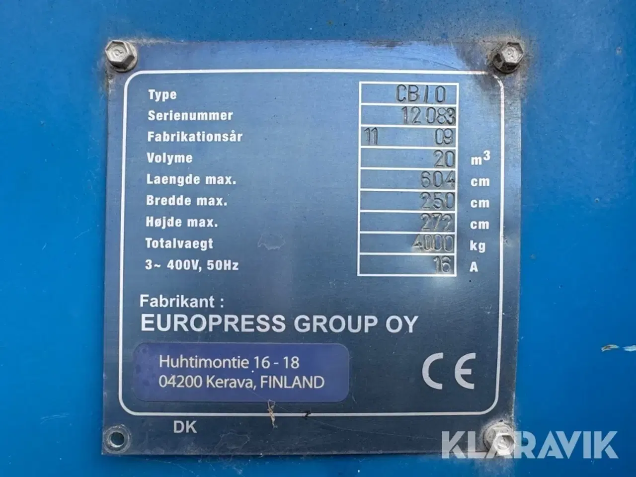 Billede 5 - Komprimatorcontainer Europress Group CB 10