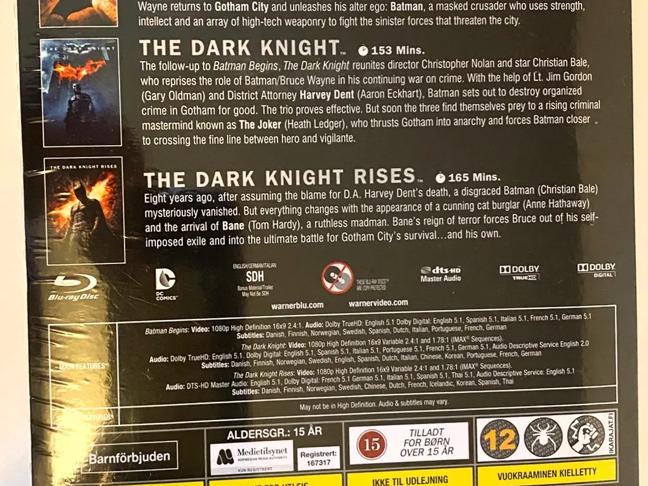 Billede 2 - The Dark Knight Trilogy, Blu-ray