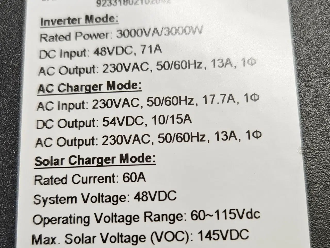 Billede 2 - Hybrid inverter 3kw