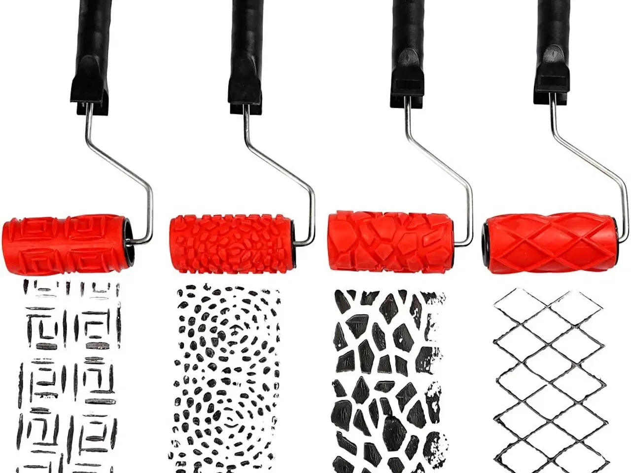 Billede 1 - Mønsterruller 10 cm - 4 designs til kreative projekter