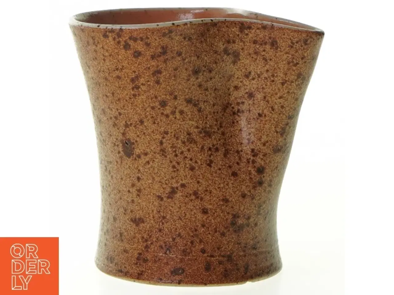 Billede 1 - signeret keramik mælkekande / vase(str. 10 x 8 cm)