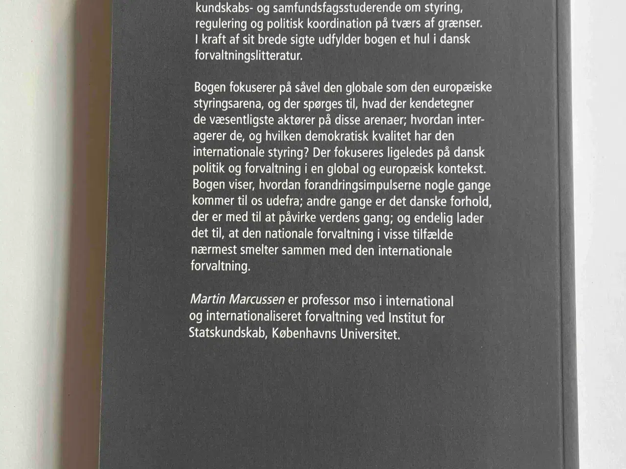 Billede 2 - International forvaltning – En grundbog: NY/UBRUGT