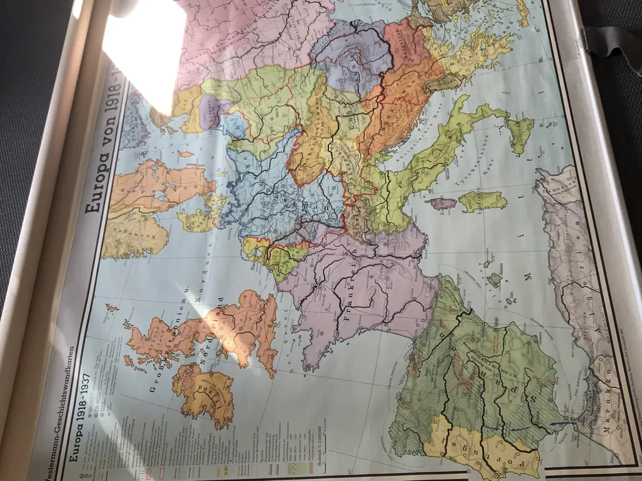 Billede 1 - Europa kort gammelt 