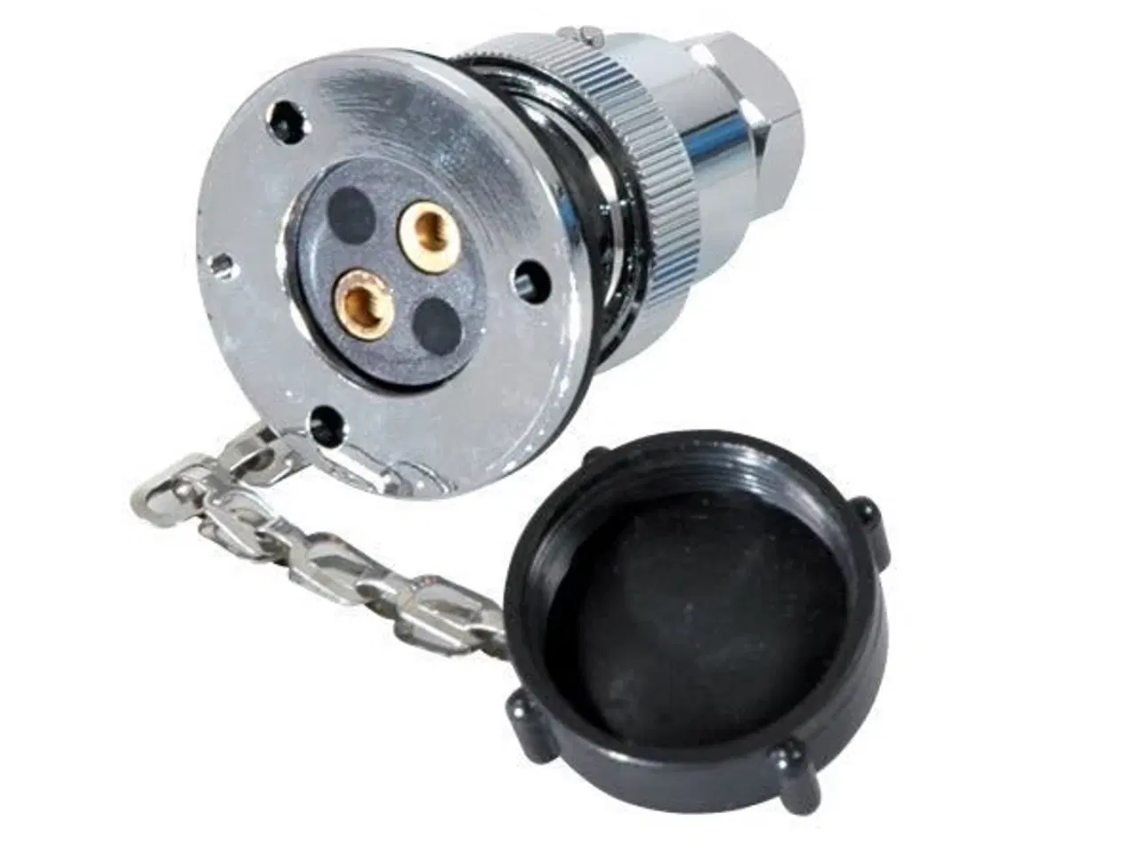 Billede 1 - 2 stk Dækstik 2 poler,5Amp, 12v-kraftig, forkromet