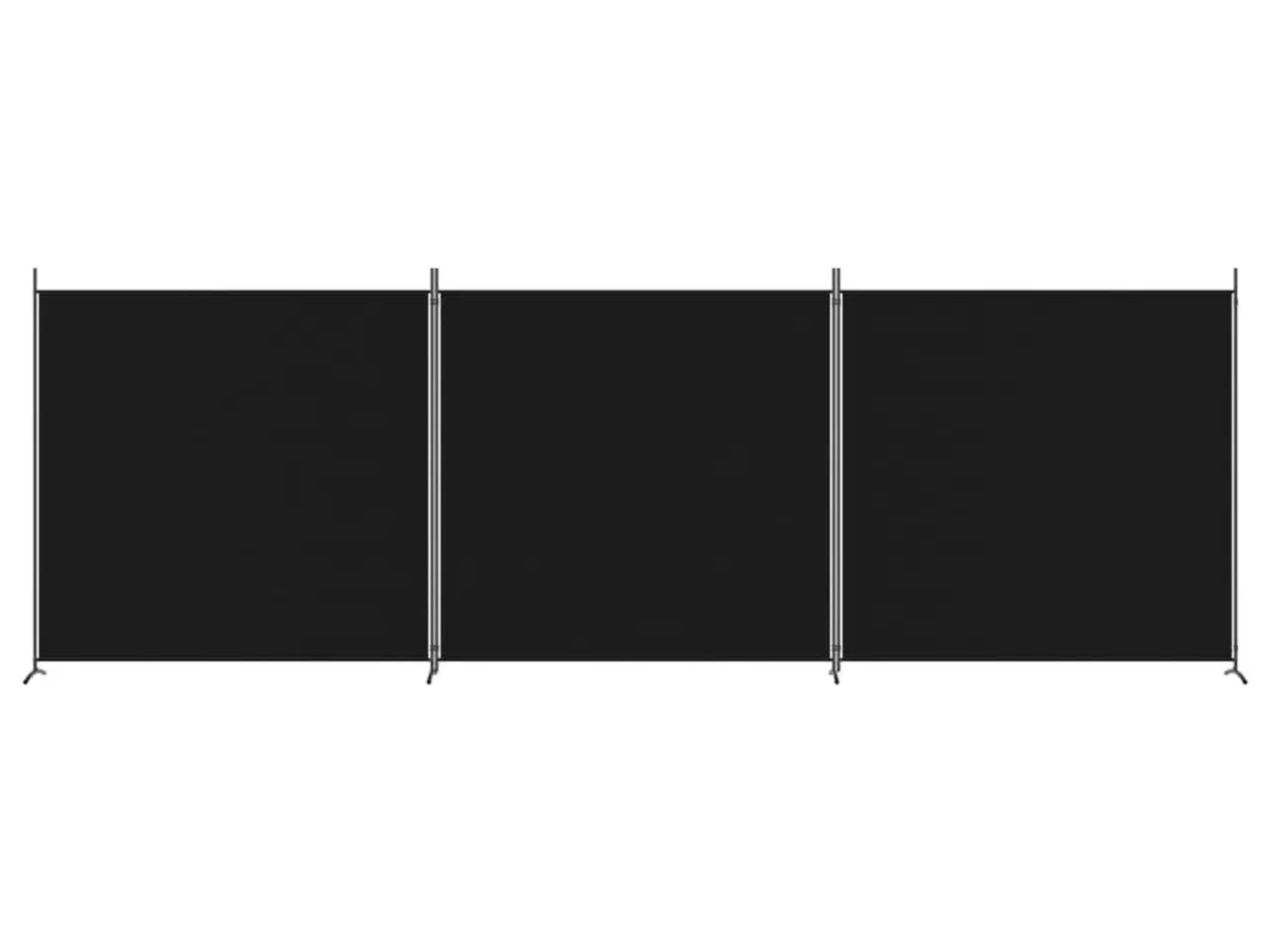 Billede 3 - 3-panels rumdeler 525x180 cm stof sort