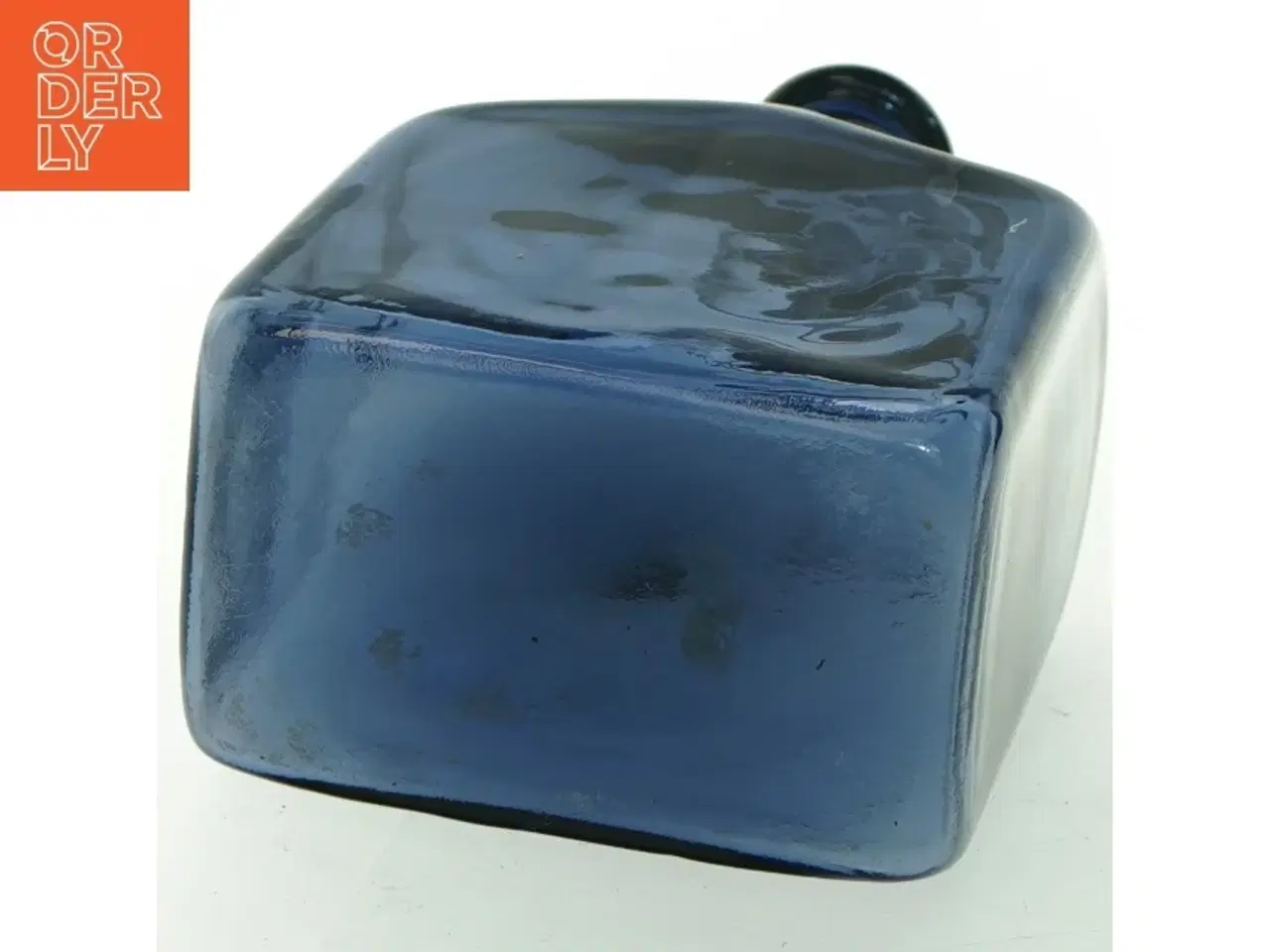 Billede 3 - Blå Ælghult glasflaske med låg (str. 22 cm)