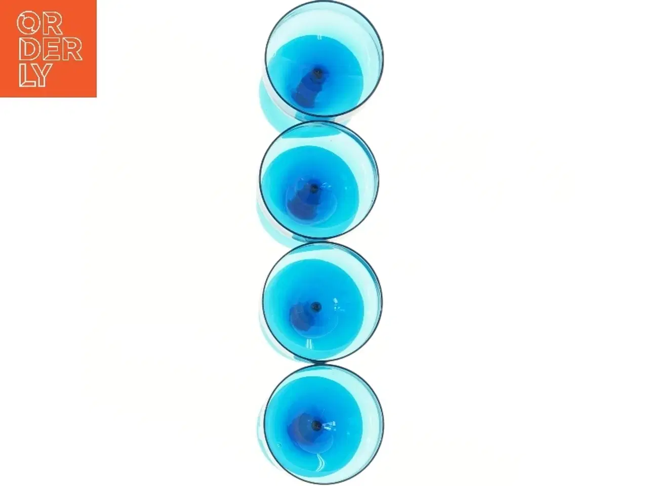 Billede 2 - Blå champagneskåle / cocktailglas (str. 12x9,5 cm)