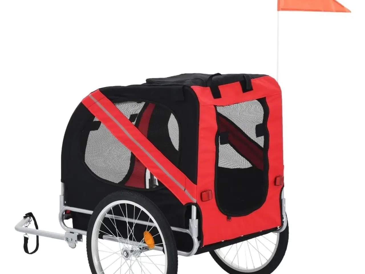 Billede 3 - Cykeltrailer til kæledyr rød og sort