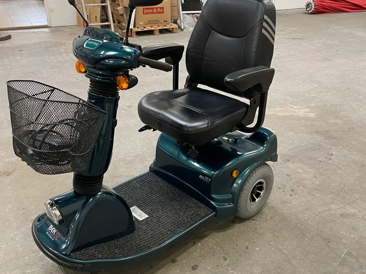 Billede 1 - Karma 737 Grøn 3 hjulet El - Scooter