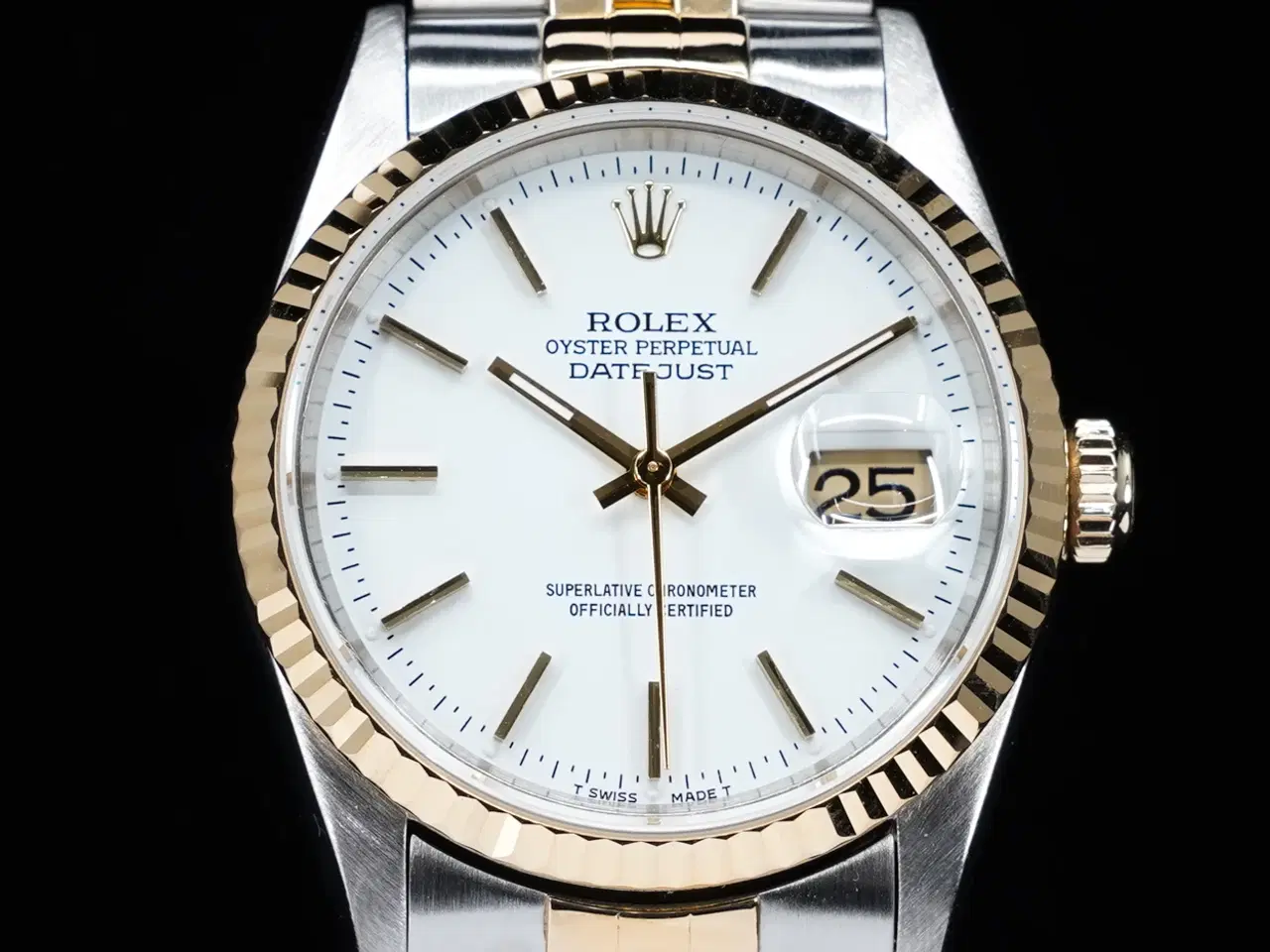 Billede 1 - Rolex Datejust 16233 36 mm 1995 hvid skive