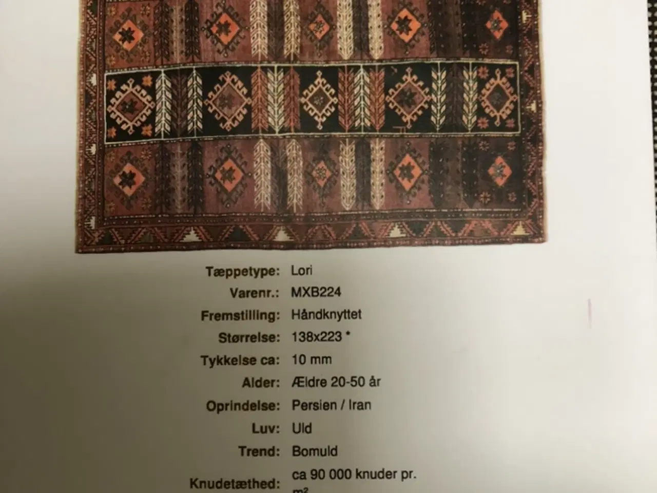 Billede 4 - Iransk håndknyttet tæppe