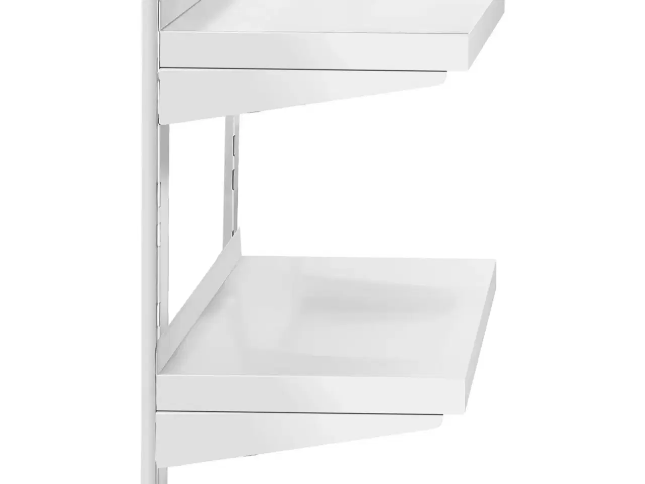 Billede 2 - Væghylde i rustfrit stål – dobbeltmodel – 60x30cm
