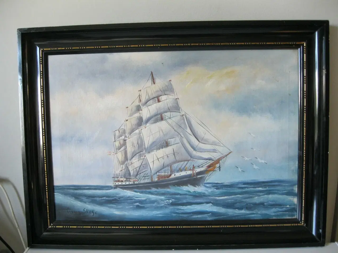 Billede 1 - Skibsportræt første Georg Stage skoleskib