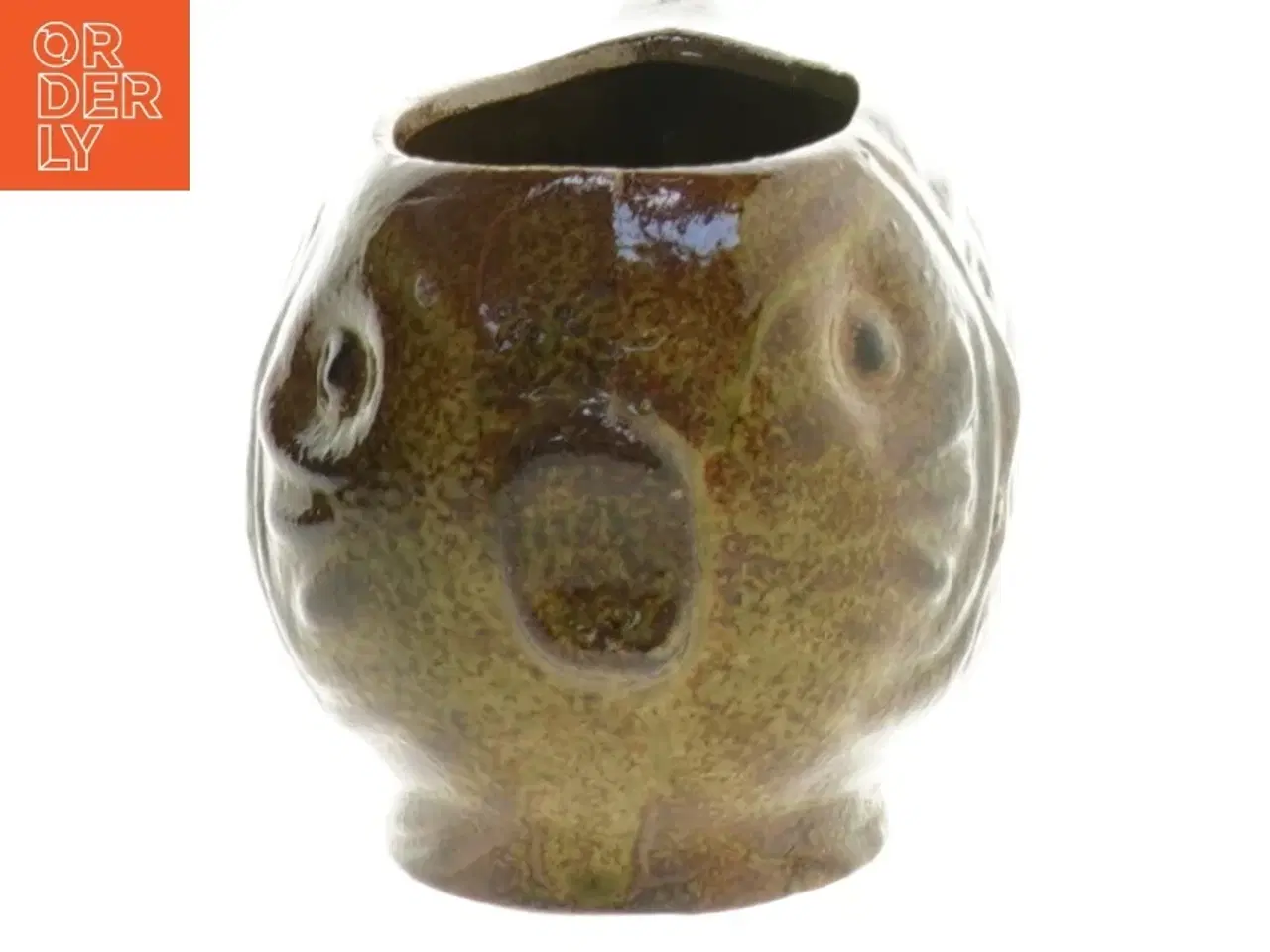 Billede 2 - Keramik fisk vase / skulptur (str. 14x7,5 cm)