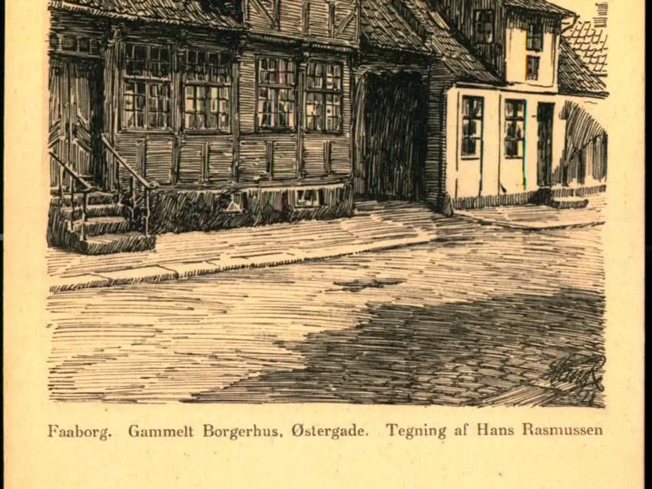 Billede 1 - Hans Rasmussen - Faaborg - Gammelt Borgerhus -  Østergade - Ole Bagers Bogh. u/n - Ubrugt