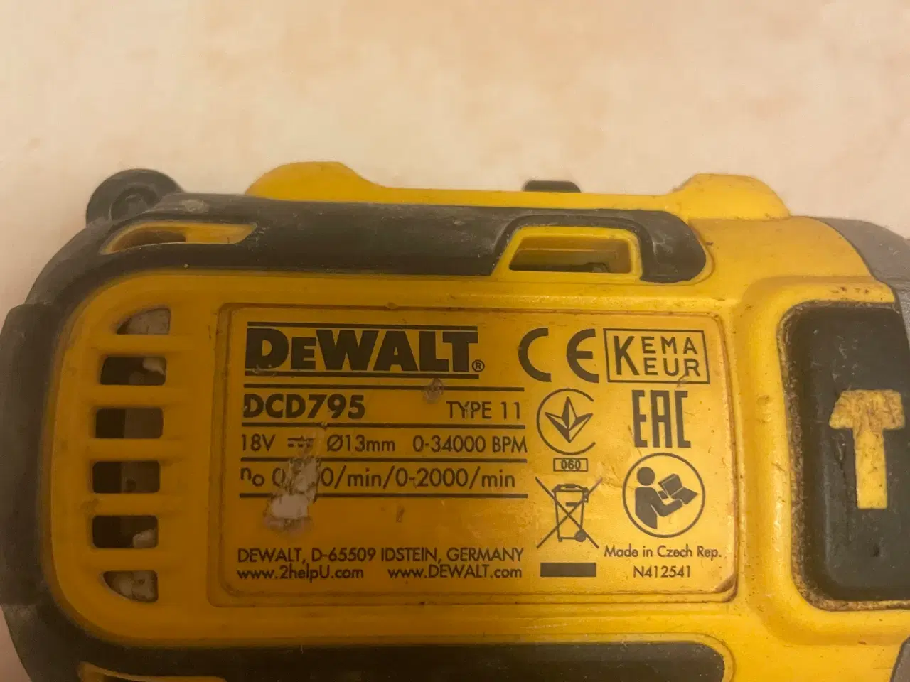 Billede 3 - Dewalt bore/slag batteri maskine dcd795