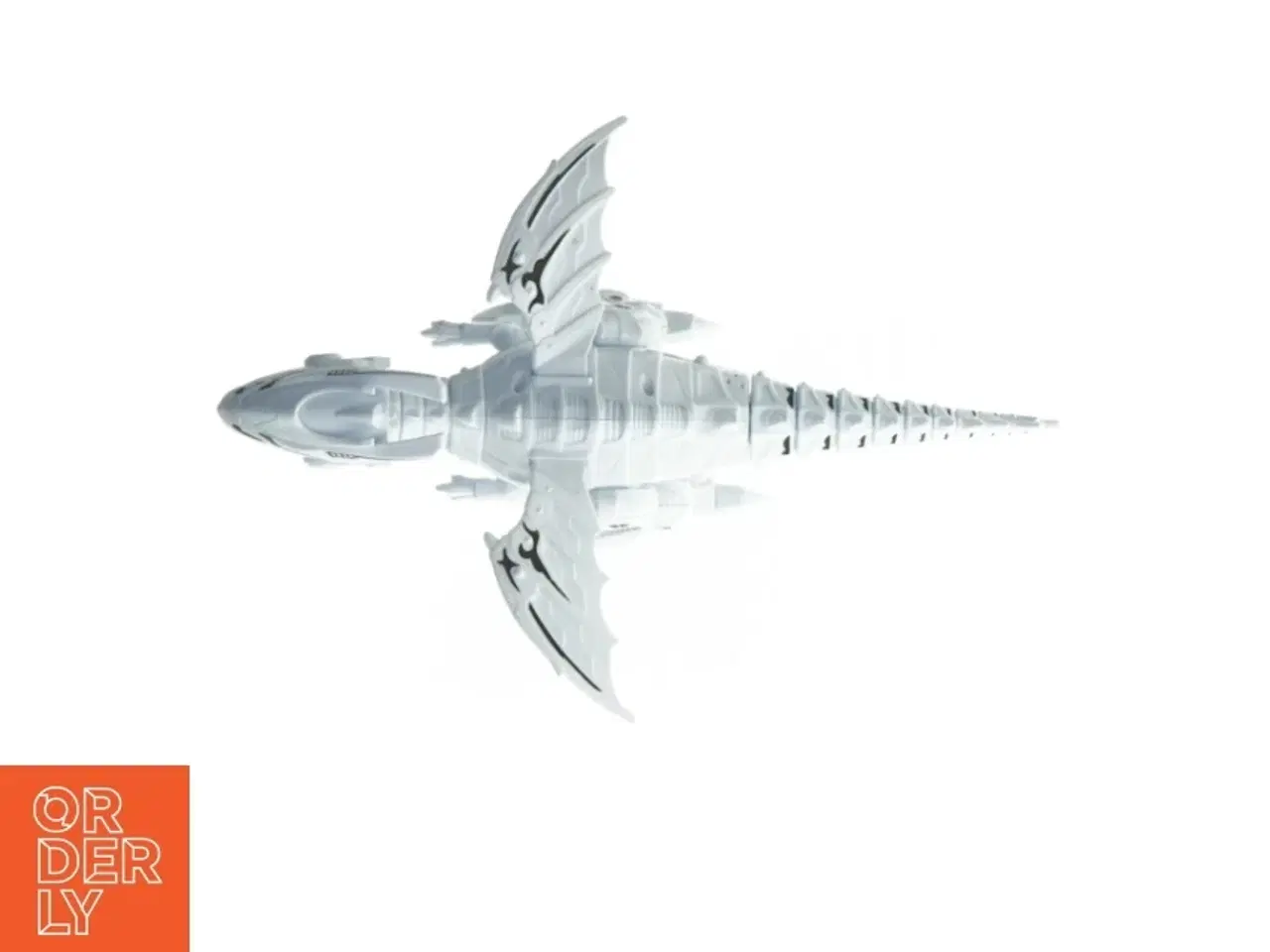 Billede 3 - Hvid legetøjsdinosaur (str. 32 cm)