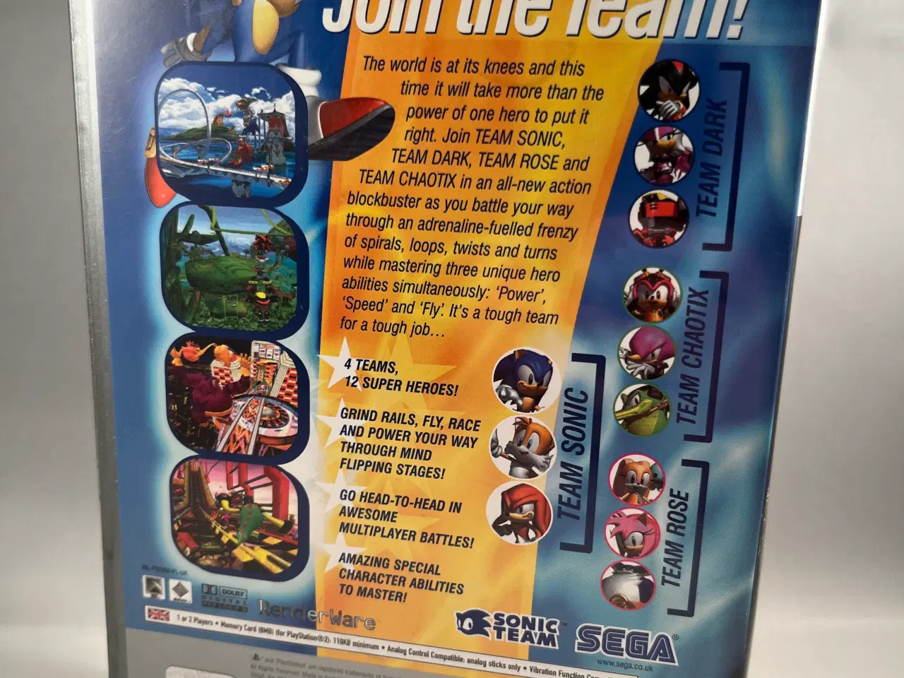Billede 2 - Sega Sonic Heroes Playstation 2 Spil CIB