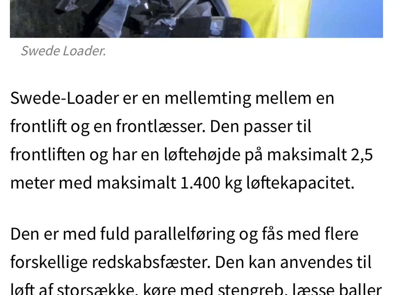 Billede 6 - Mini Frontlæsser/Baglæsser Swede-Loader