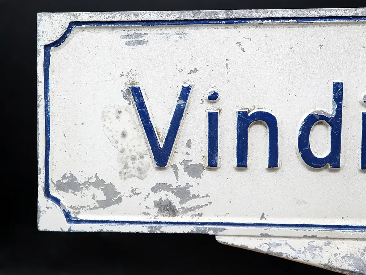 Billede 5 - Vintage dansk vejskilt “Vindingevej” i aluminium