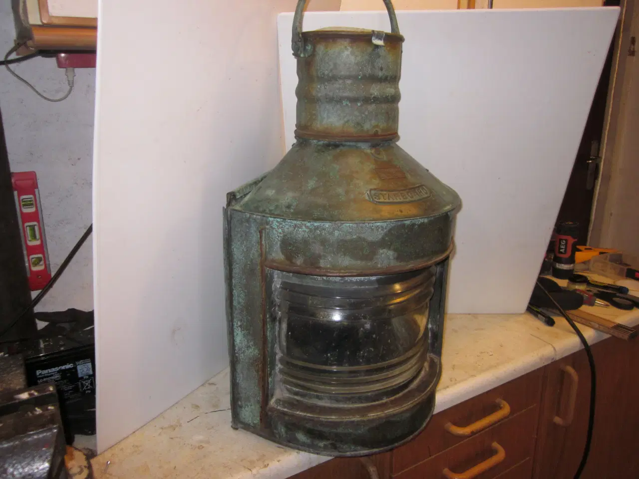 Billede 1 - Stor skibslanterne kobber