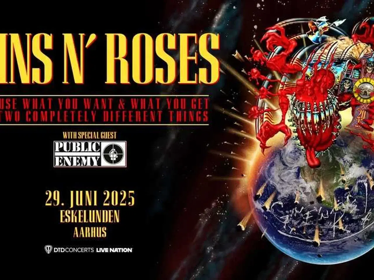 Billede 1 - 2 stk. Guns N´ Roses billetter til Eskelunden i År