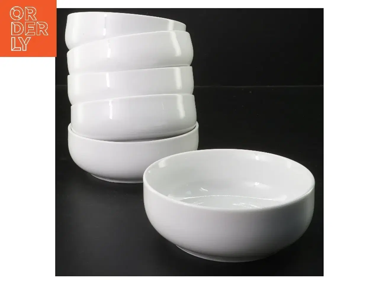 Billede 1 - Sæt med 6 hvide skåle (str. 6 stk Ø 13 cm)
