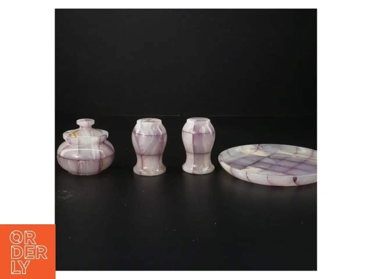 Billede 1 - Marmor Onyx Sten Serverings sæt