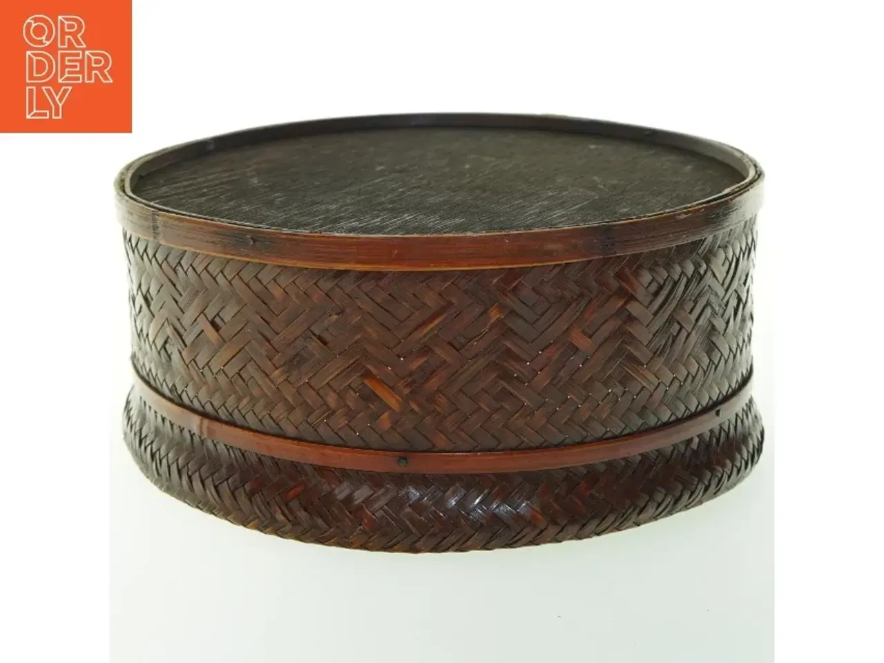 Billede 3 - Rund flettet kurv (str. Ø. 27 cm h. 11,5 cm)