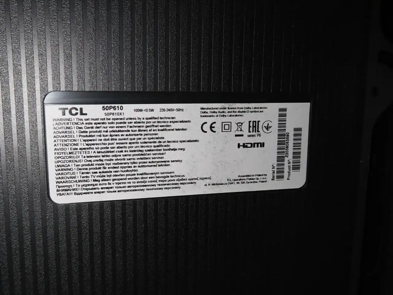 Billede 3 - Fjernsyn TCL 50P610