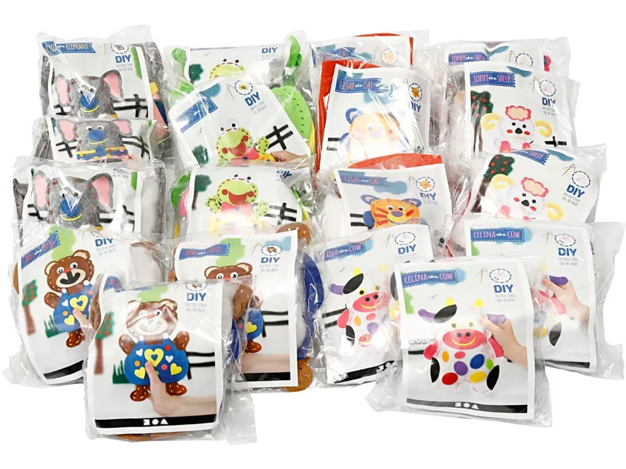 Billede 1 - Funny Friends: 18 Sæt Kreative Filtdyr