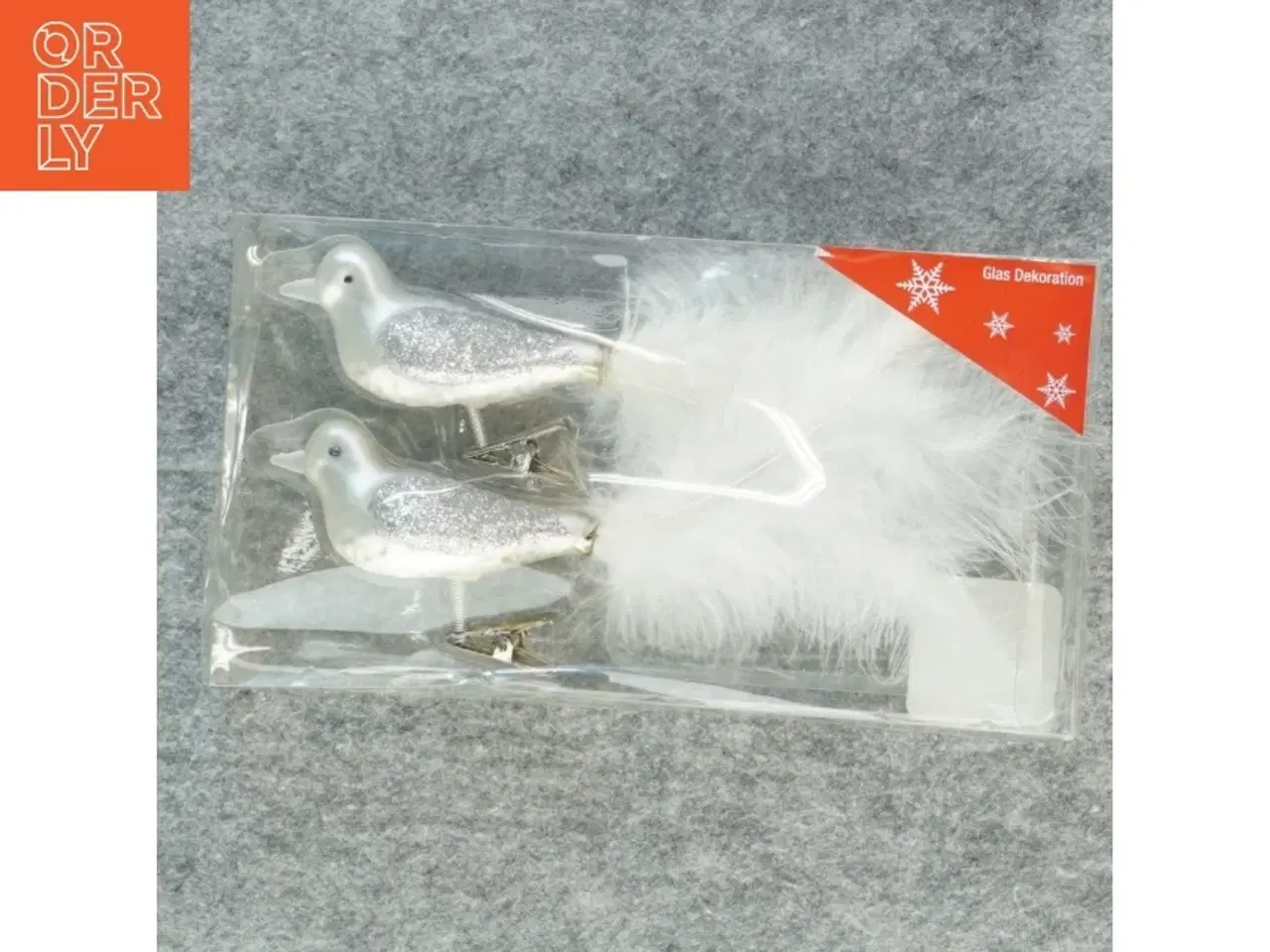 Billede 1 - Juletræs dekorationer, fugle fra Coop (str. 19x5,5 cm)