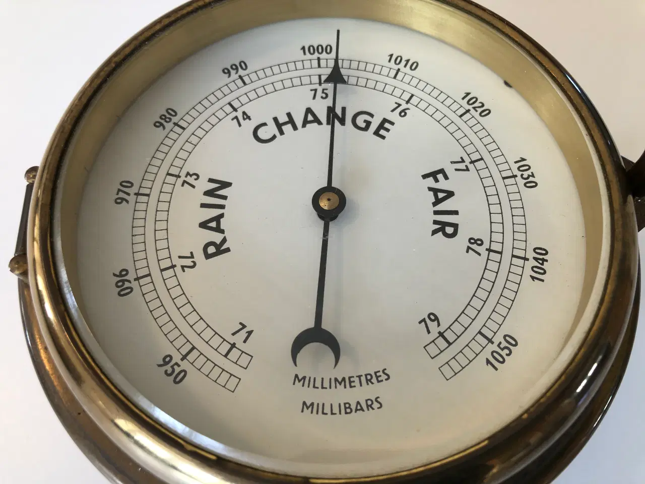 Billede 2 - Skibs barometer med flot patina