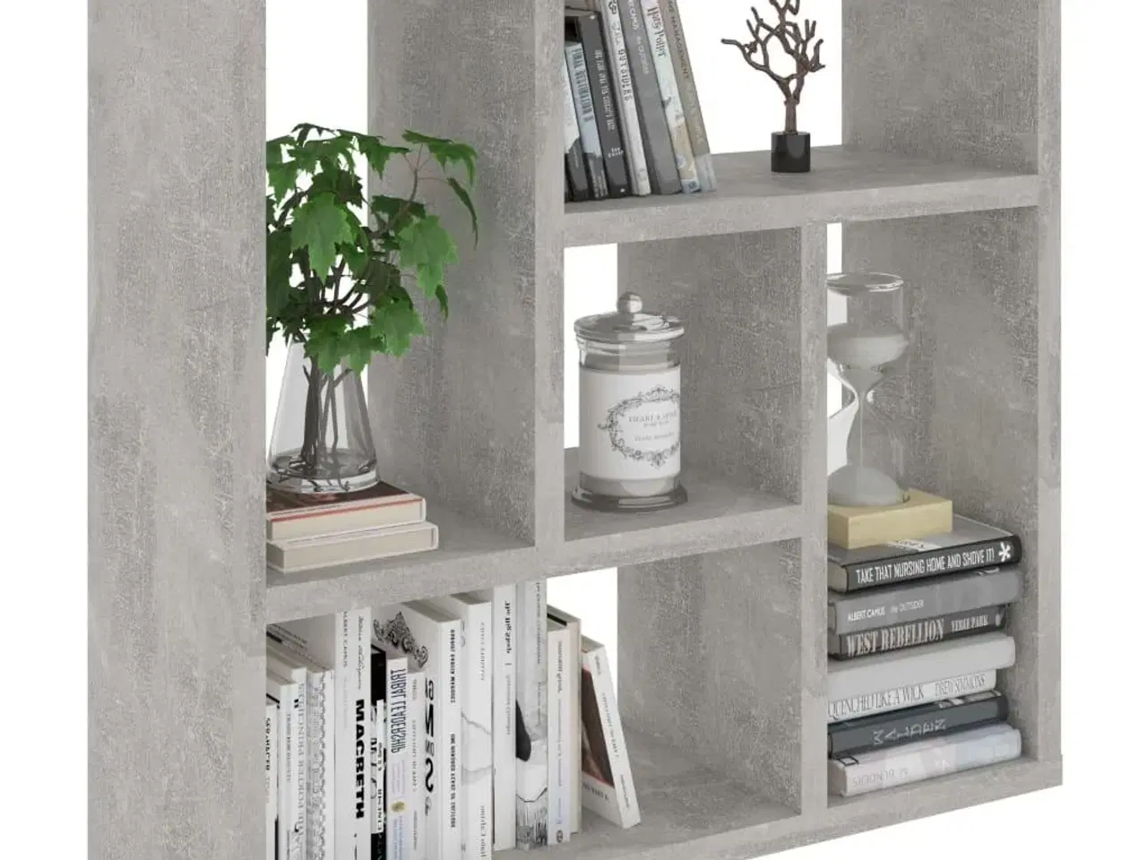 Billede 3 - Væghylde 45,1x16x45,1 cm konstrueret træ betongrå