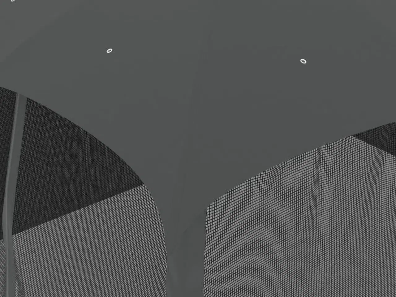 Billede 7 - Pavillon 3,93x2,93 m dobbelt tag + meshvægge stål antracitgrå