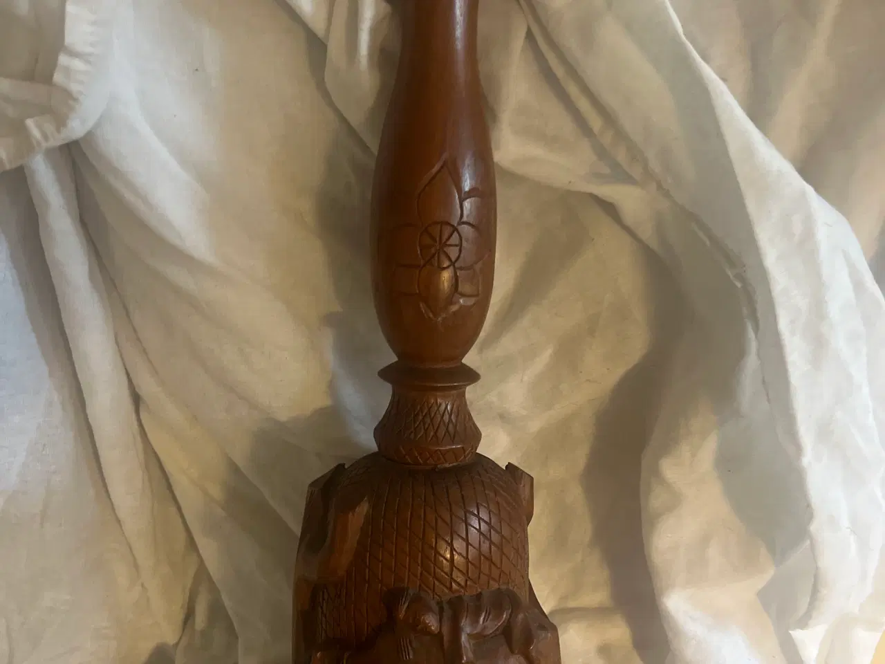 Billede 1 - Teaktræ bordlampe