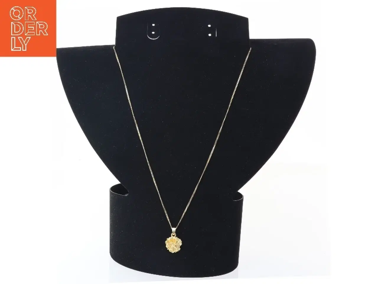 Billede 1 - Flora Danica halskæde og øreringe fra Flora Danica (str. 45 cm 1 cm)