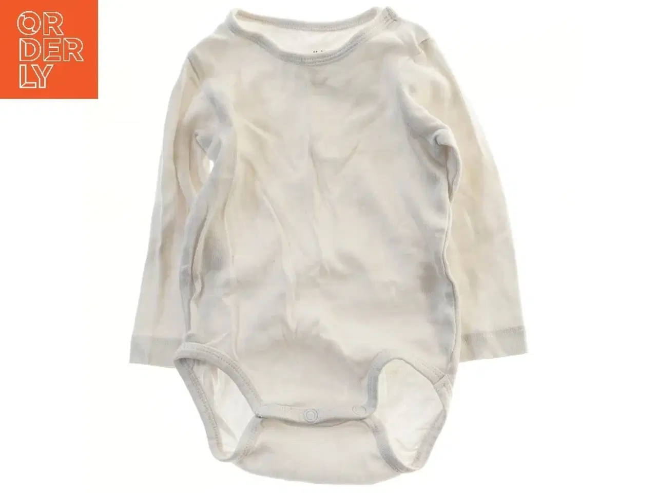 Billede 1 - Hvid langærmet bodystocking til baby fra H&M (str. 68)