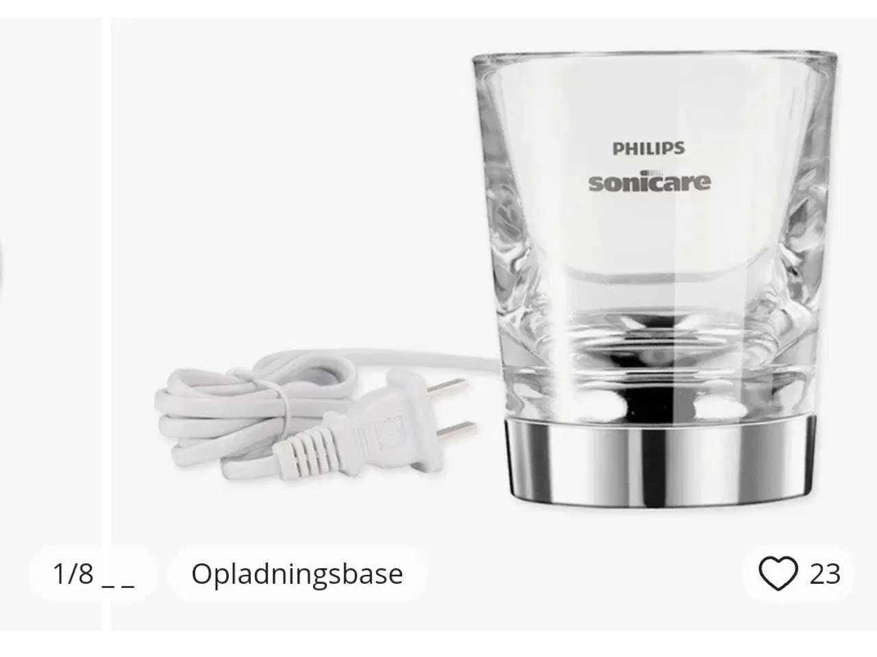Billede 3 - Philips Sonicare base + glas (oplader og holder)