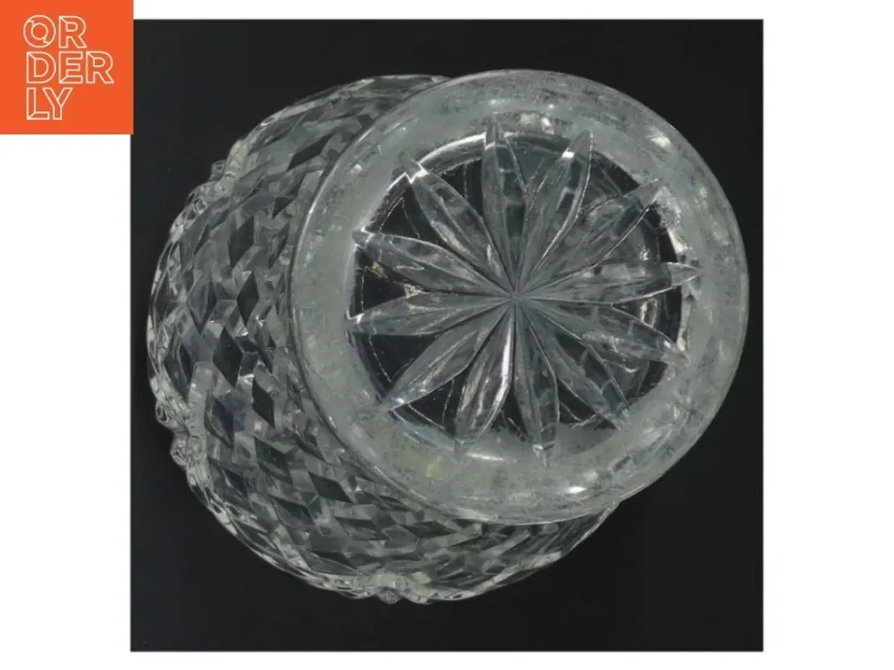 Billede 2 - Glasvase med dekoration (str. 18 cm)