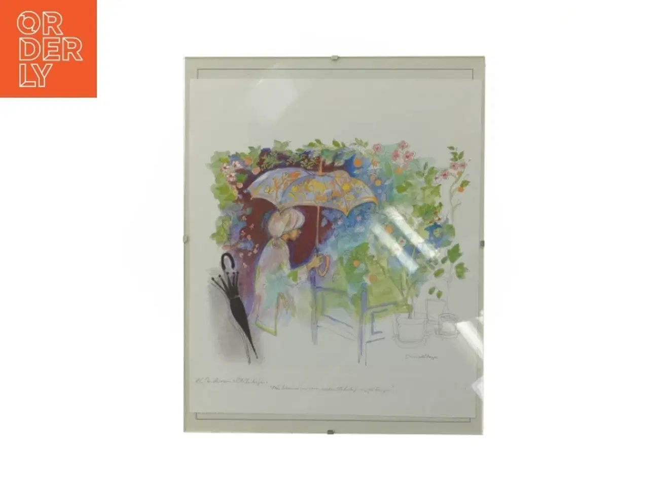 Billede 1 - Glasramme med kunstprint (str. 30x24 cm)
