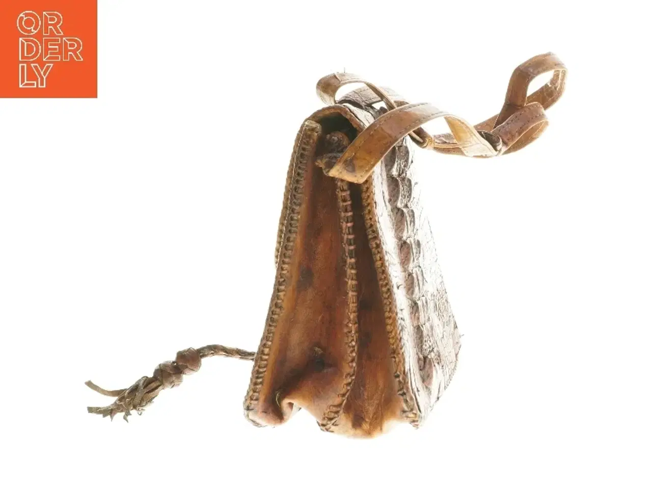 Billede 2 - Krokodilleskinds taske  (str. 22x24x14 cm)