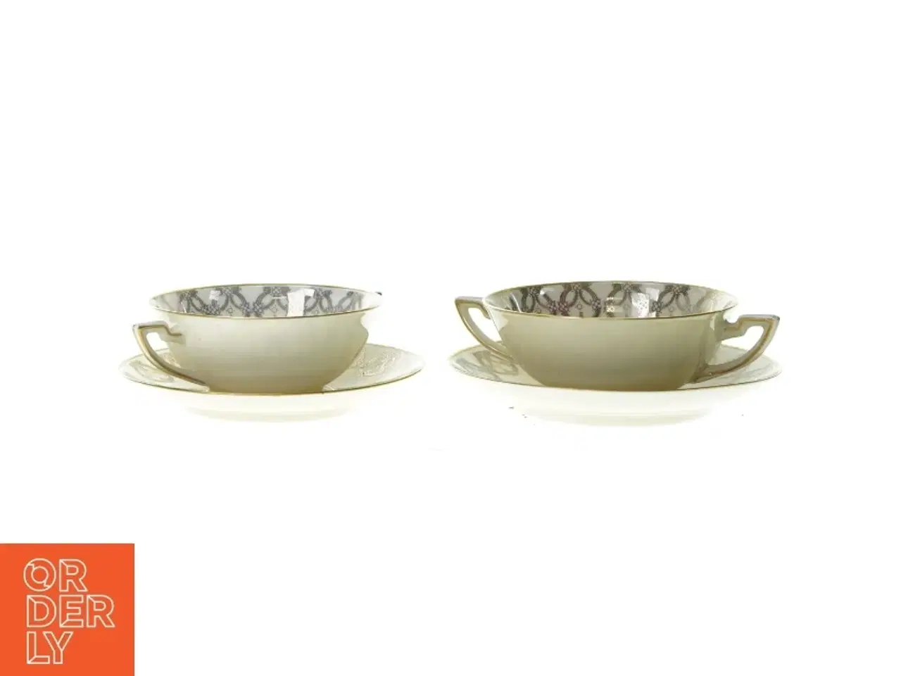 Billede 1 - Te kopper med undertallerken fra Royal Copenhagen (str. 13 x 5)