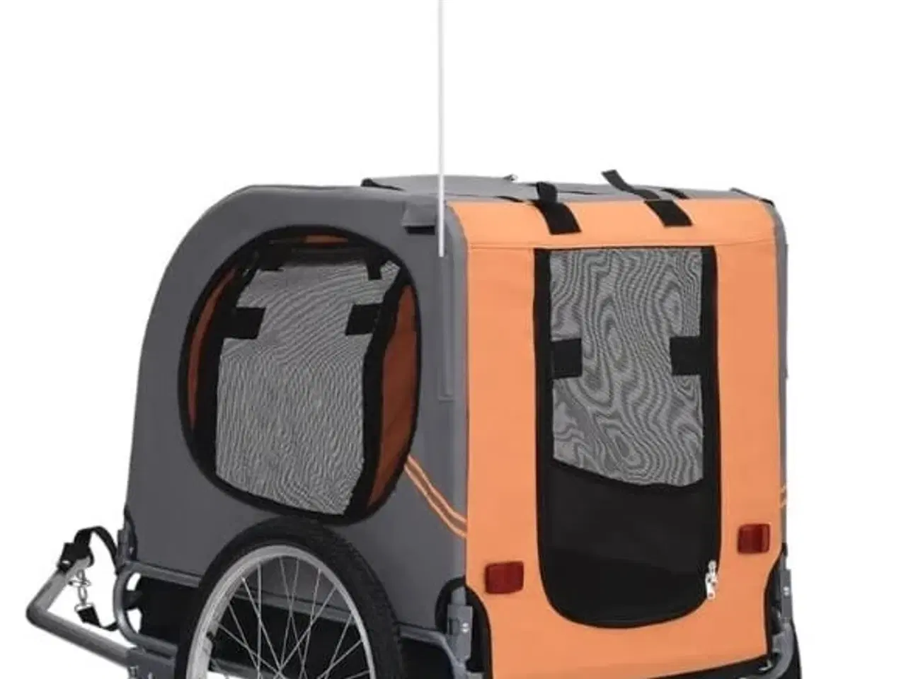Billede 3 - Cykelanhænger til hund orange og grå