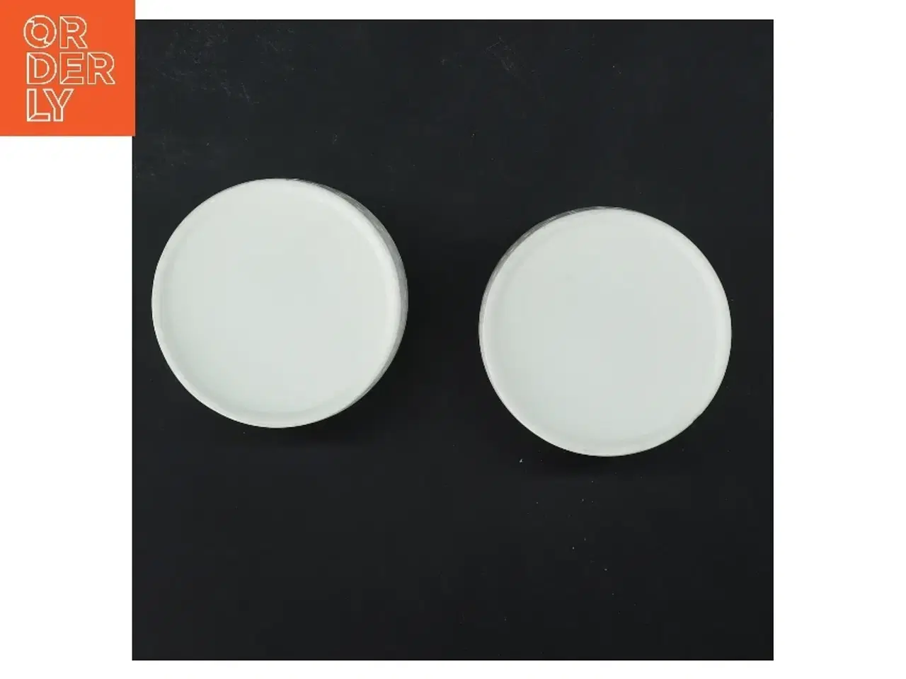 Billede 2 - Hvide lyslygter i keramik (str. 2 stk Ø 8 cm)