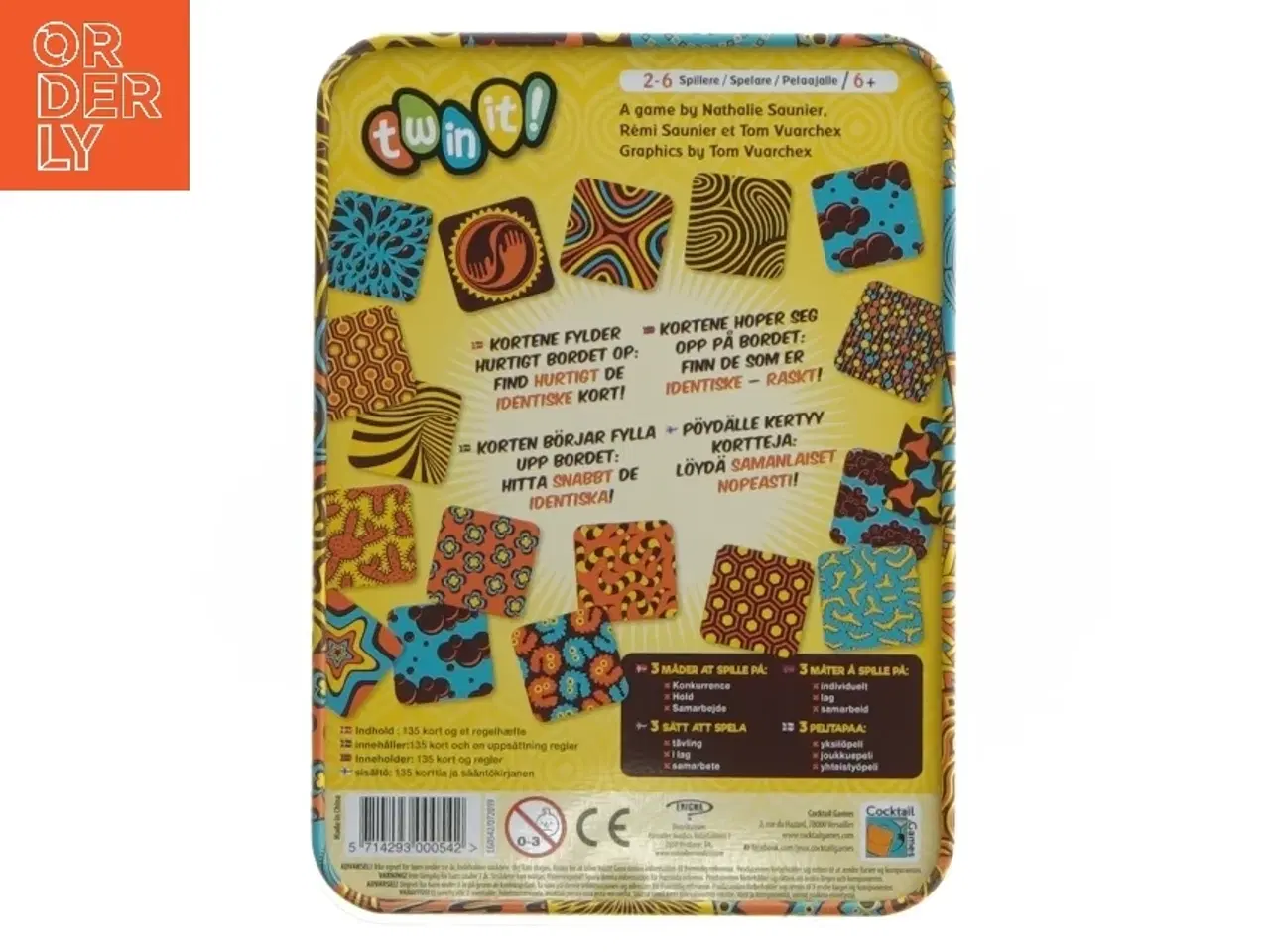 Billede 3 - Spilleæske med farverigt mønster