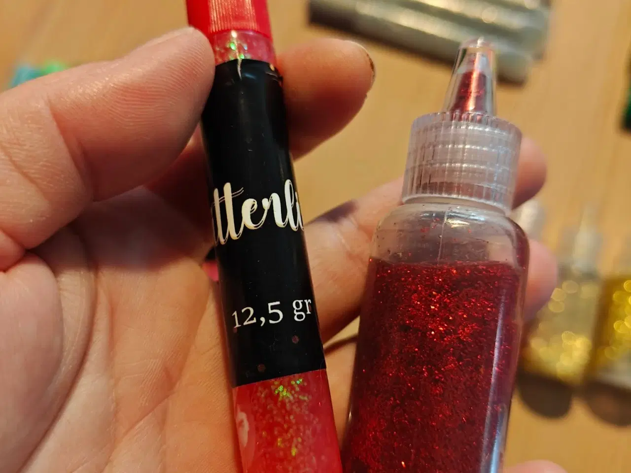 Billede 10 - Glimmer lim / glitterlim 74 stk