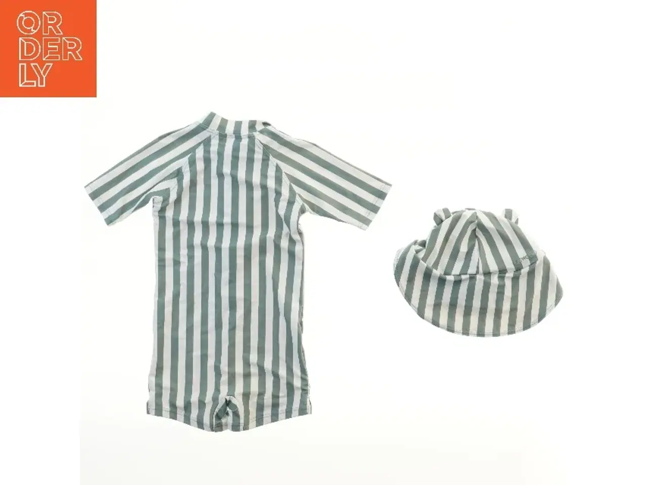 Billede 2 - Stribet badedragt og hat fra Liewood (str. 86)
