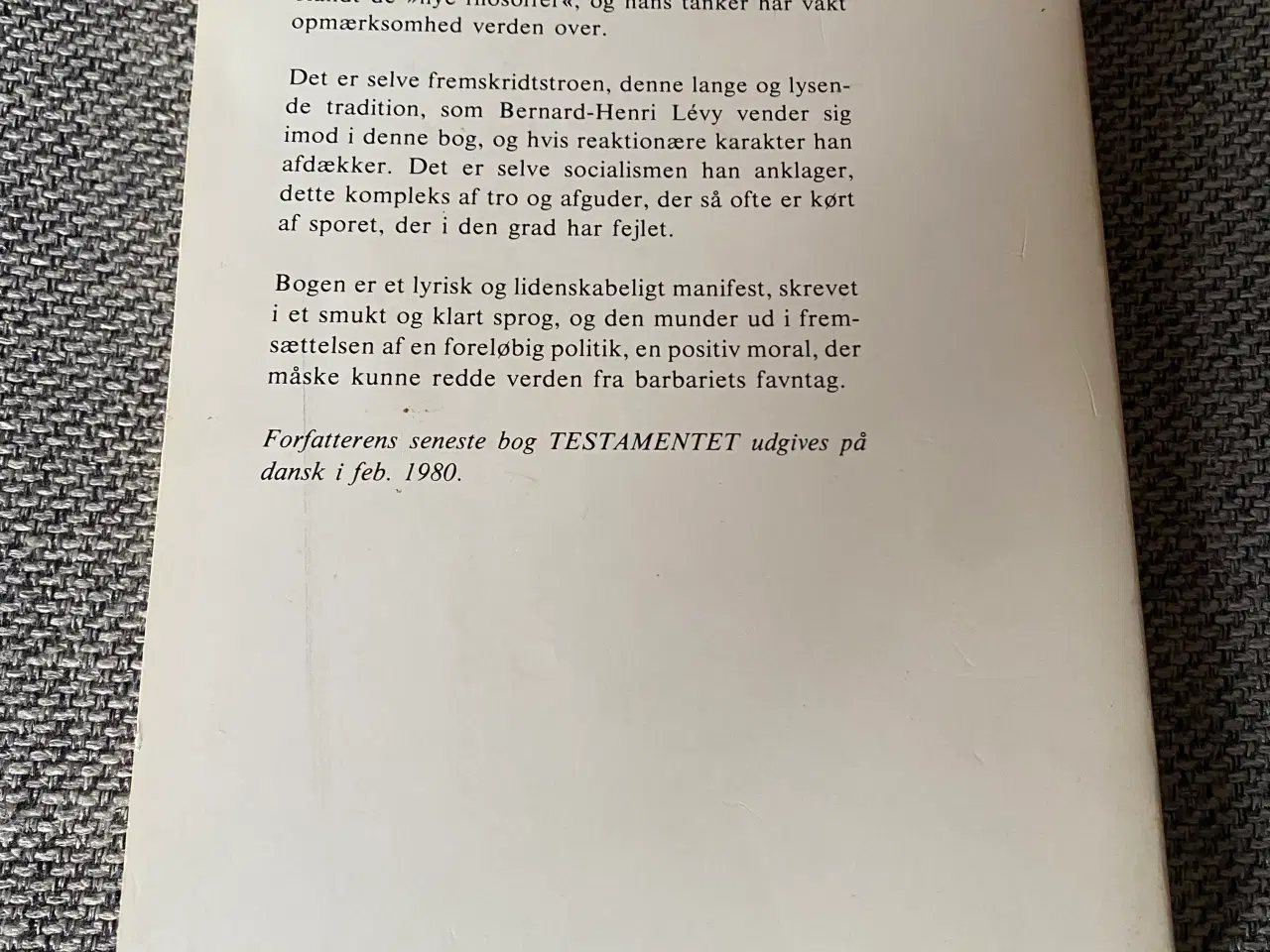 Billede 2 - Det Menneskelige Barbari fra Bernard-Henri Levy
