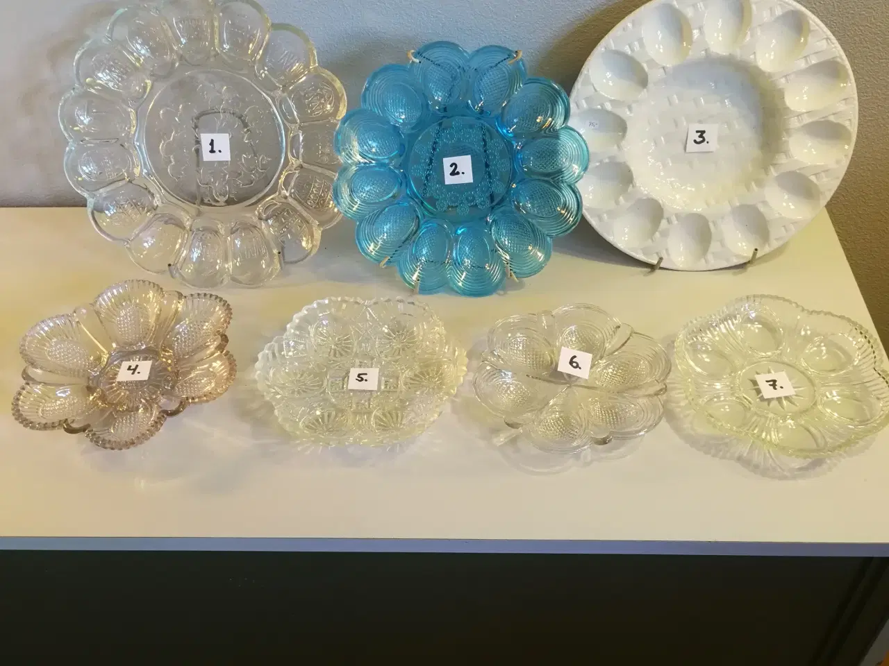 Billede 1 - Flotte, antikke æggefade